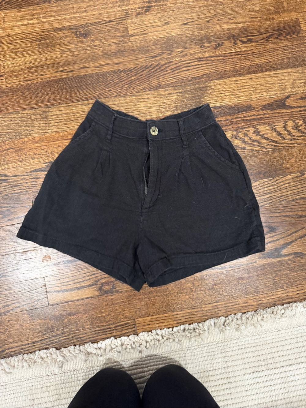 Hollister high waist linen shorts